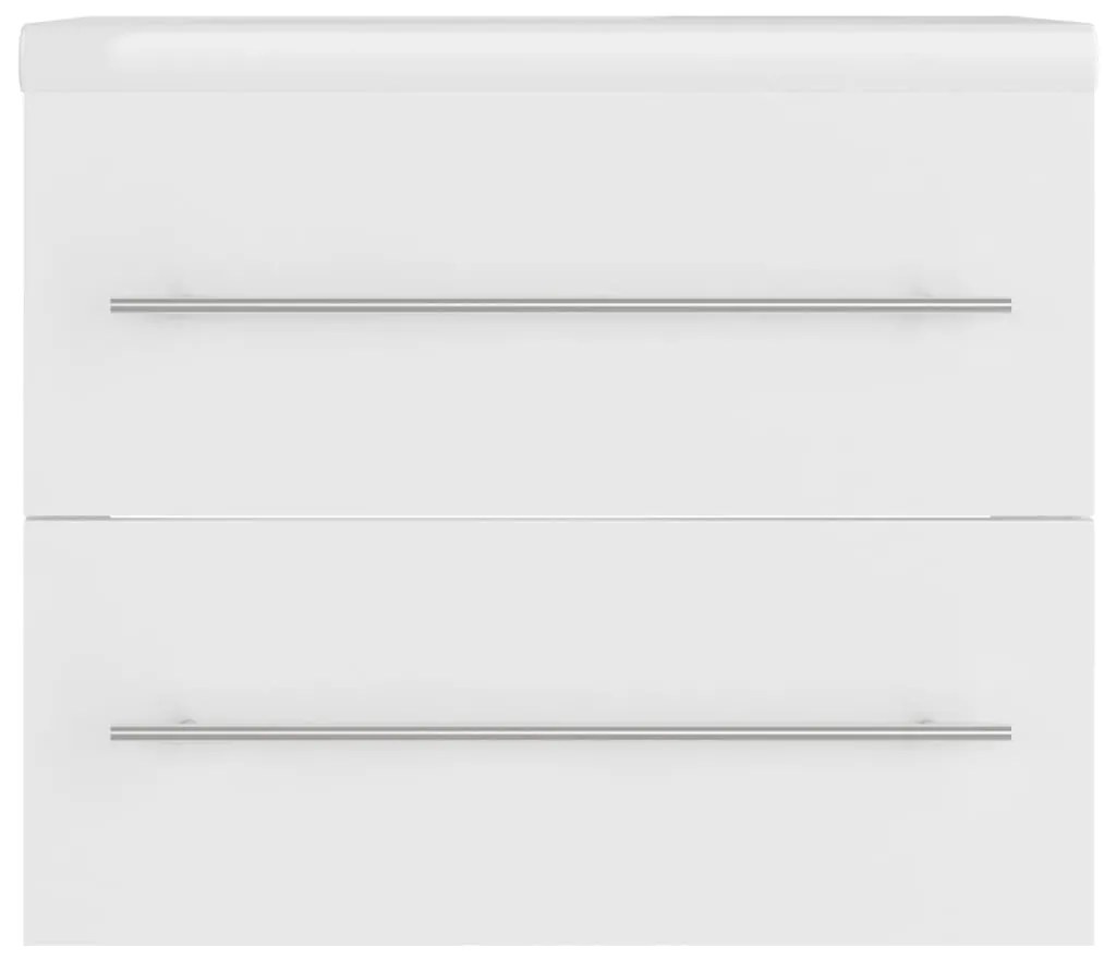 Armário com lavatório embutido derivados de madeira branco