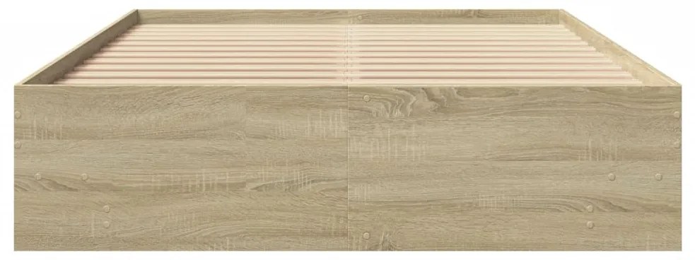 Estrutura cama s/ colchão derivados de madeira carvalho sonoma