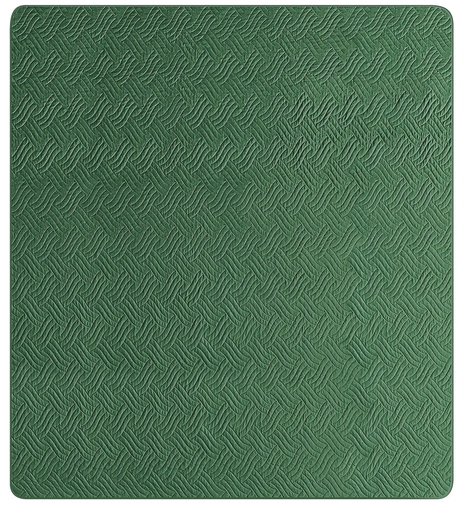 Colcha com relevo verde 200 x 220 cm BABAK Beliani
