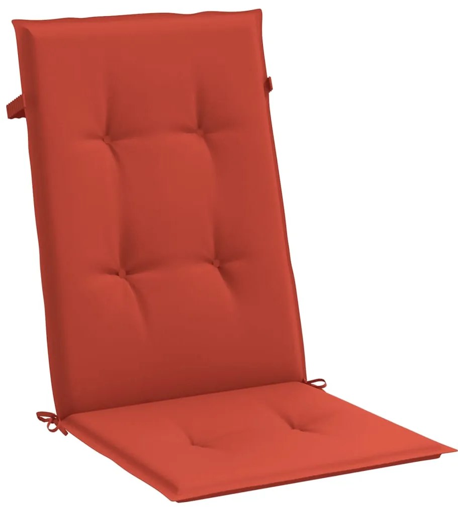 Almofadões cadeiras altas 6 pcs mesclado tecido vermelho