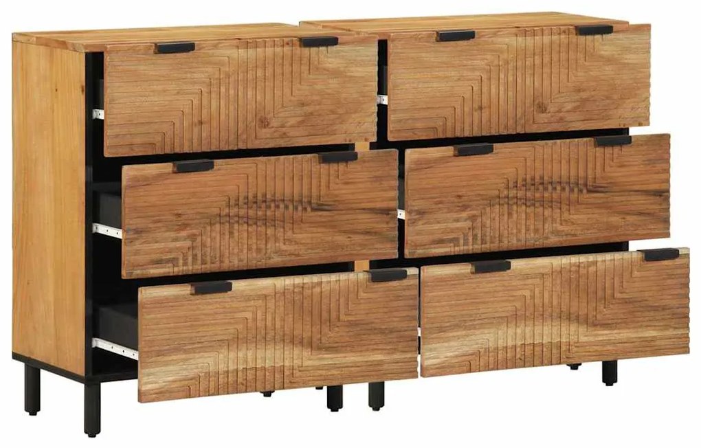 Armários 2 pcs Castanho 60x33x75 cm Madeira Maciça de Acácia
