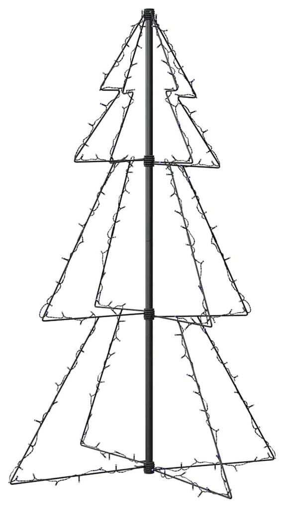 Árvore de Natal em cone 160 LEDs 78x120 cm interior e exterior