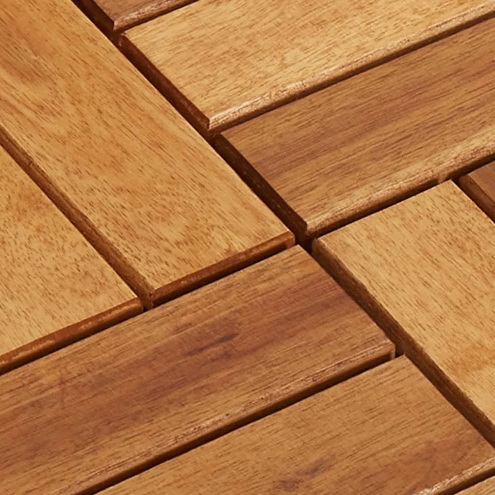 Ladrilho de pavimento 30 pcs 30 x 30 cm madeira de acácia