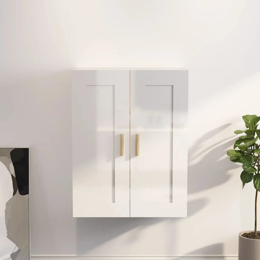 812300 vidaXL Armário parede 69,5x32,5x90 cm deriv. madeira branco brilhante