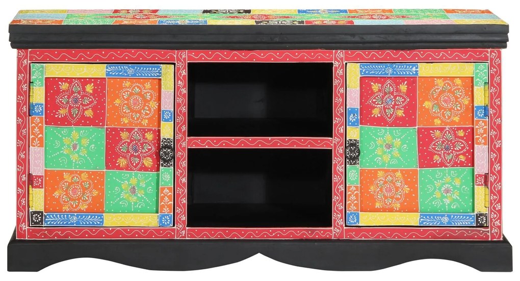 Armário de TV vidaXL Multicolorido 100x35x50 cm em Madeira Sólida de M