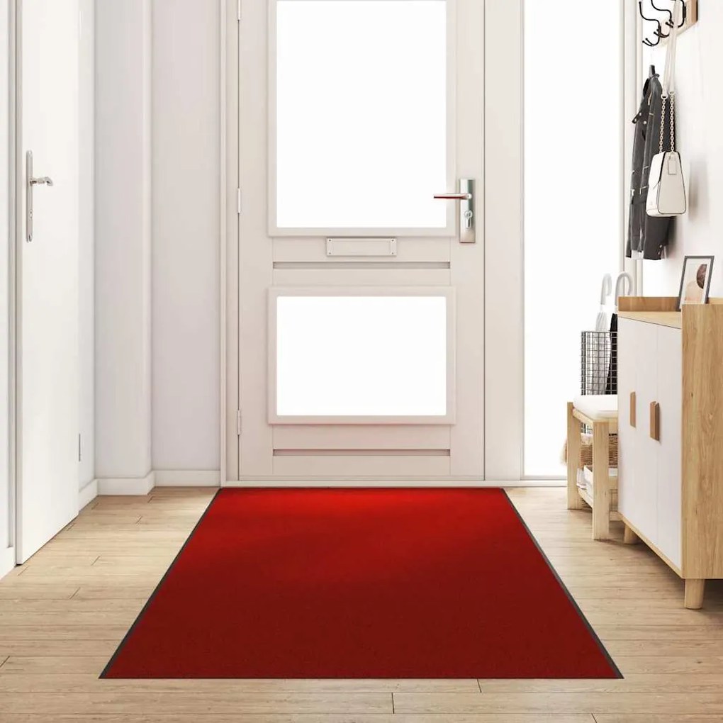 Capacho Lavável Vermelho 120x350 cm