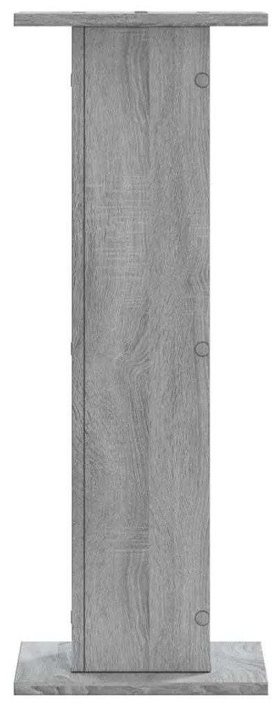 Suportes de colunas 2 pcs derivados de madeira cinzento sonoma