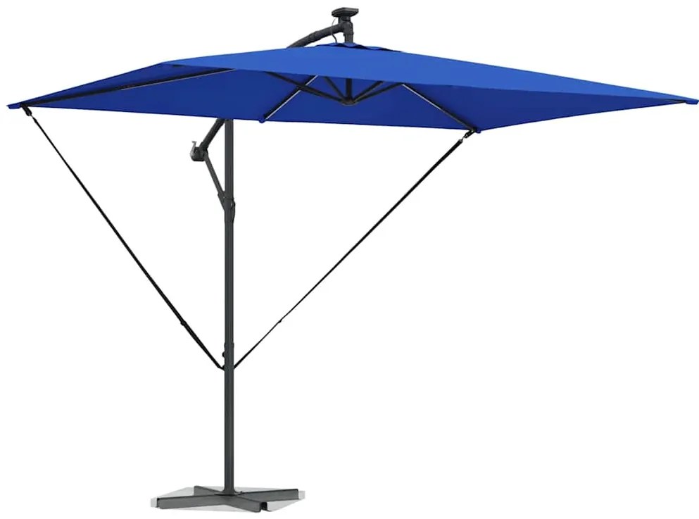 Guarda-sol de Bananeira Cantilever Azul 294 x 200 x 254 cm