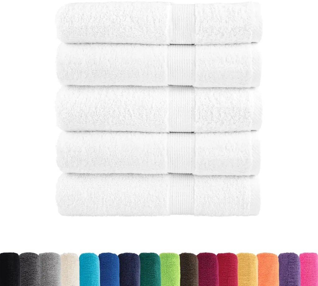 Toalhas de banho premium SOLUND 25pcs 70x140 cm 600 gsm branco
