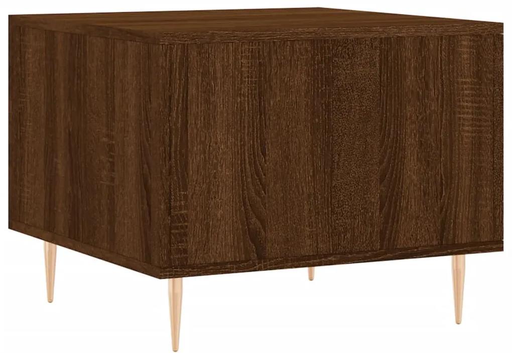 Mesa de centro 50x50x40 cm derivados madeira carvalho castanho