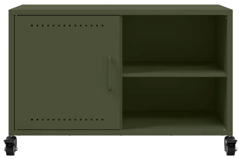 Móvel de TV 68x39x43,5 cm aço verde azeitona