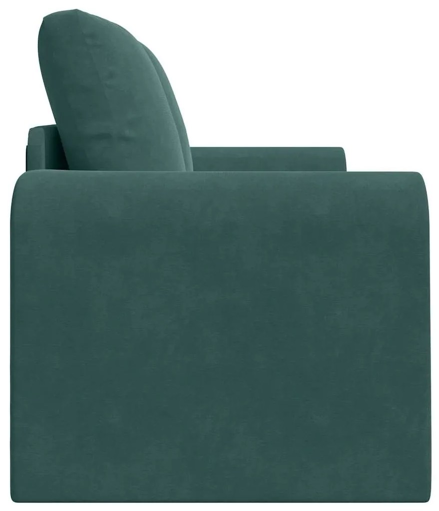 Sofá Cama 2 em 1 Verde Escuro 148x71x83 cm em Veludo
