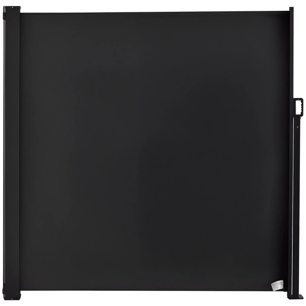 Outsunny Toldo Lateral Retrátil de Exterior 350x180cm Toldo de Privacidade Extensível com Proteção Solar para Jardim Balção Alumínio e Poliéster Cinza Escuro
