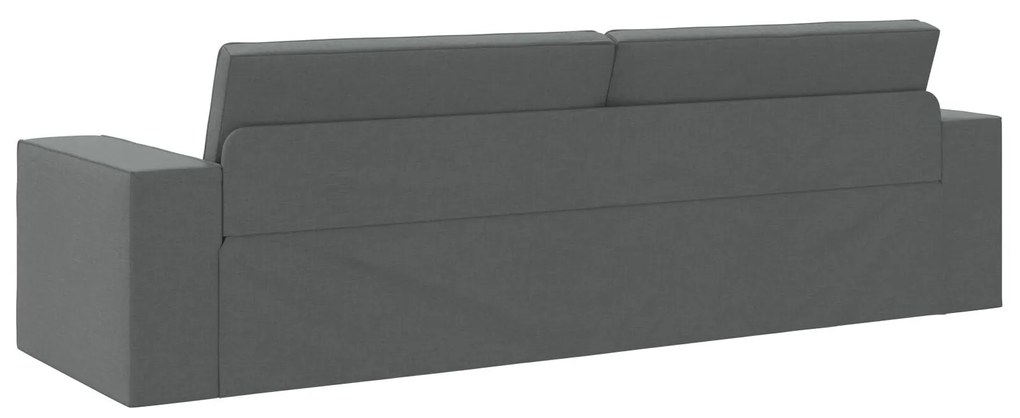 Sofá Cama de Chão 2 em 1 Cinza Escuro 245x150x60.5 cm Tecido