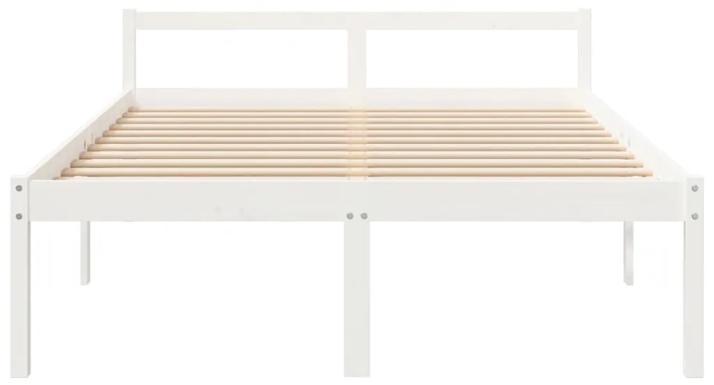Cama para idosos 160x200 cm pinho maciço branco