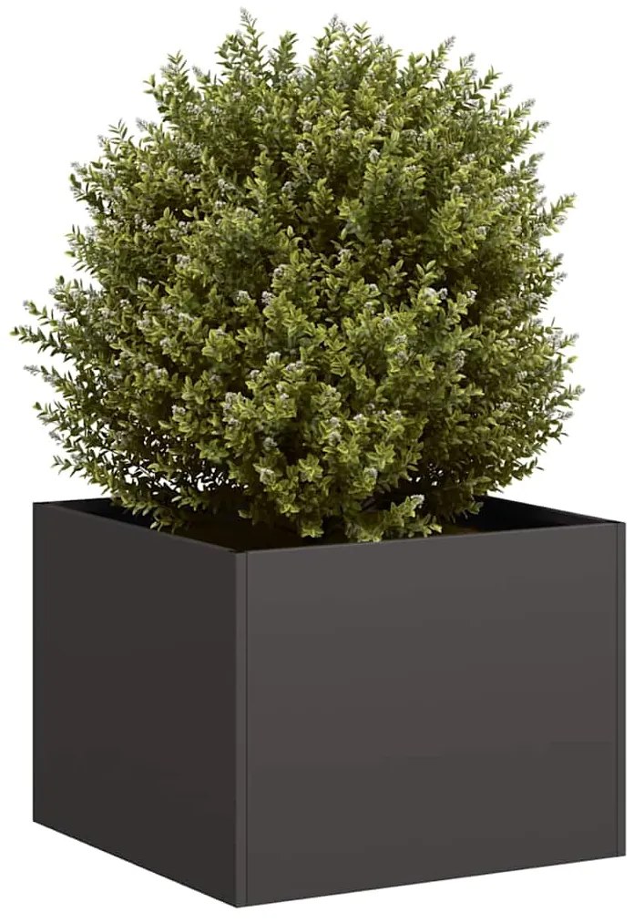 vidaXL Vaso/floreira Preto 40x40x30 cm Aço
