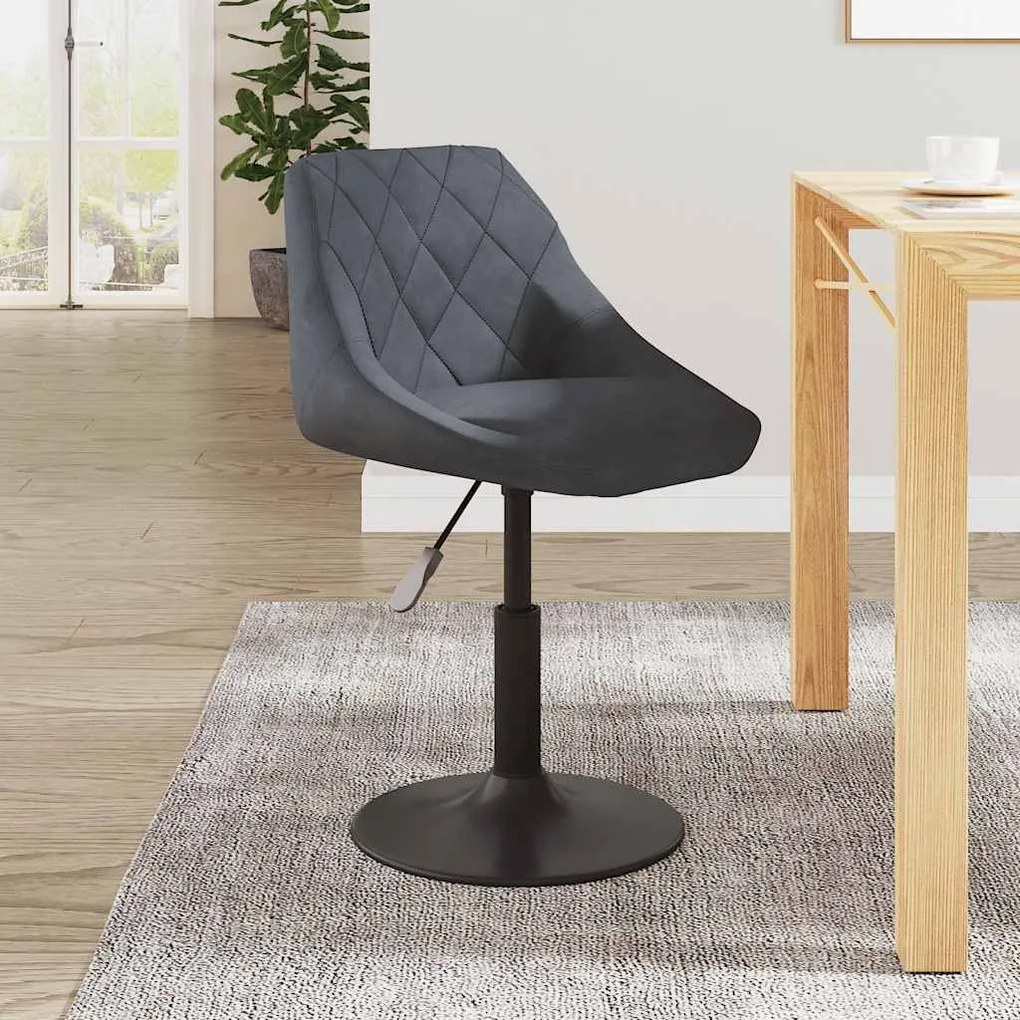 vidaXL Cadeira de jantar veludo cinzento-escuro