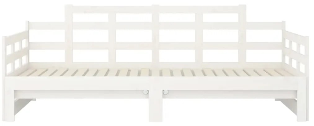 Sofá-cama de puxar 2x(90x200) cm pinho maciço branco