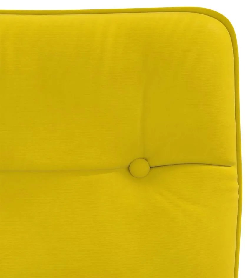 Cadeiras de jantar 2 pcs veludo amarelo