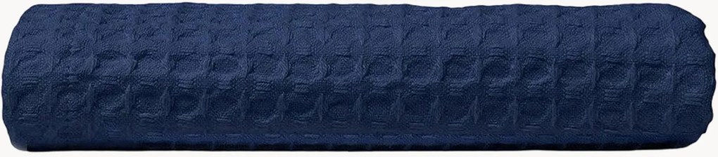 Toalha de rosto em algodão com padrão favo de mel Midnight Blue