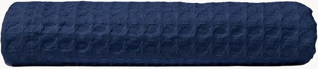 Toalha de rosto em algodão com textura favo de mel Midnight Blue