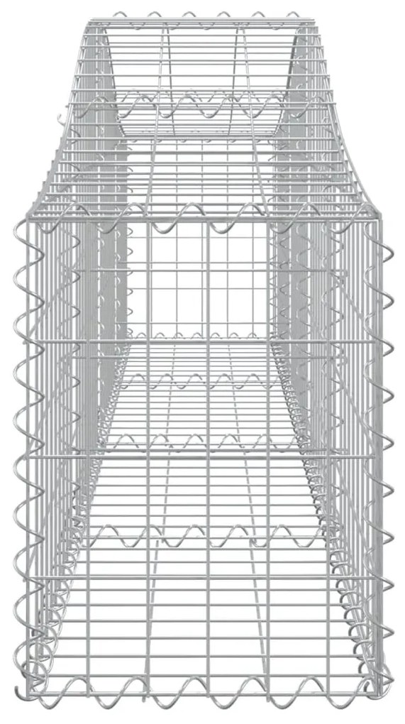 Cestos gabião arqueados 14pcs 200x30x40/60 cm ferro galvanizado