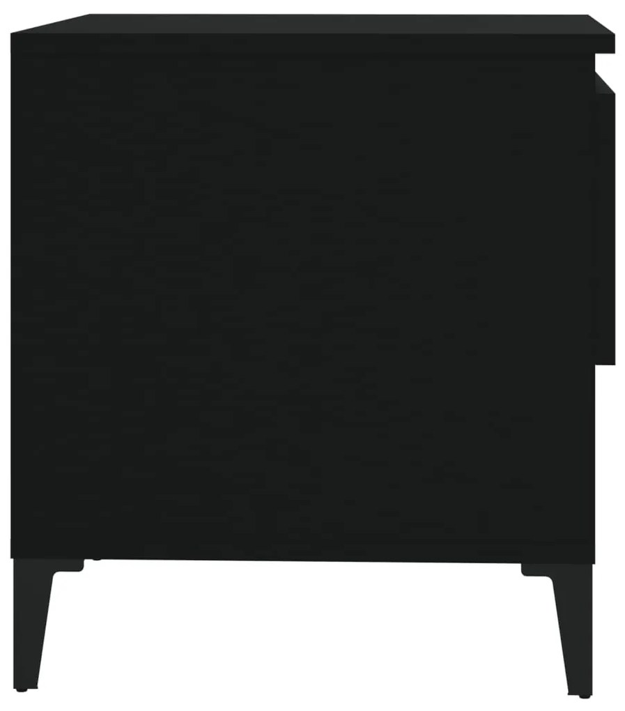 Mesas de apoio 2 pcs 50x46x50 cm derivados de madeira preto