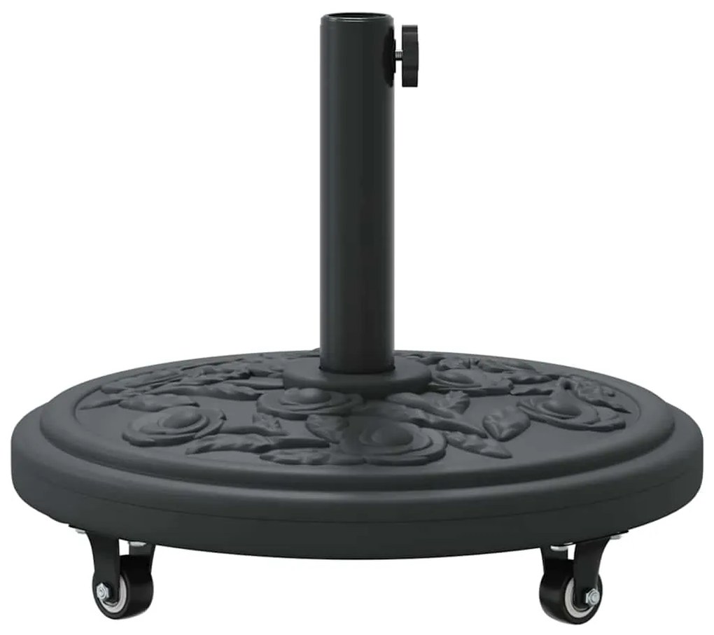 Base de Parasol com Rodas pra Postes de Ø38-48 mm, 13 kg, Redonda