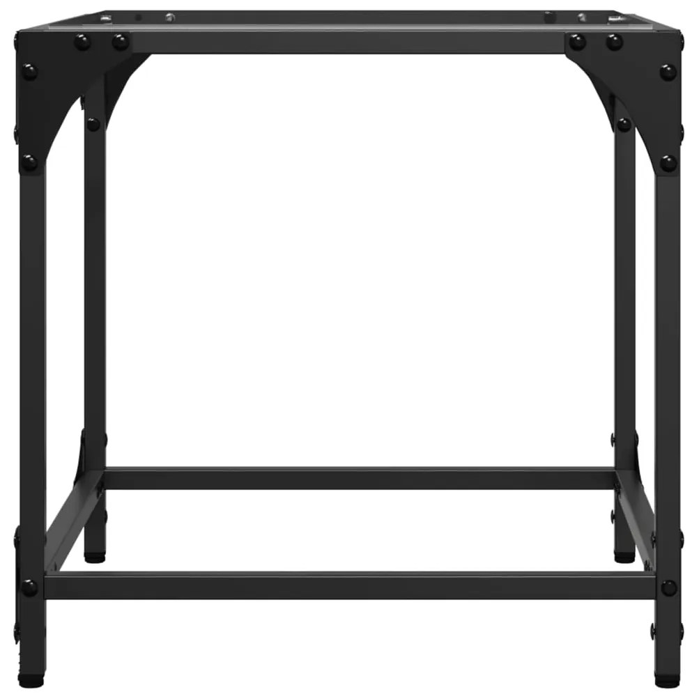 Mesas de centro c/ topo vidro transparente 2 pcs 40x40x40cm aço