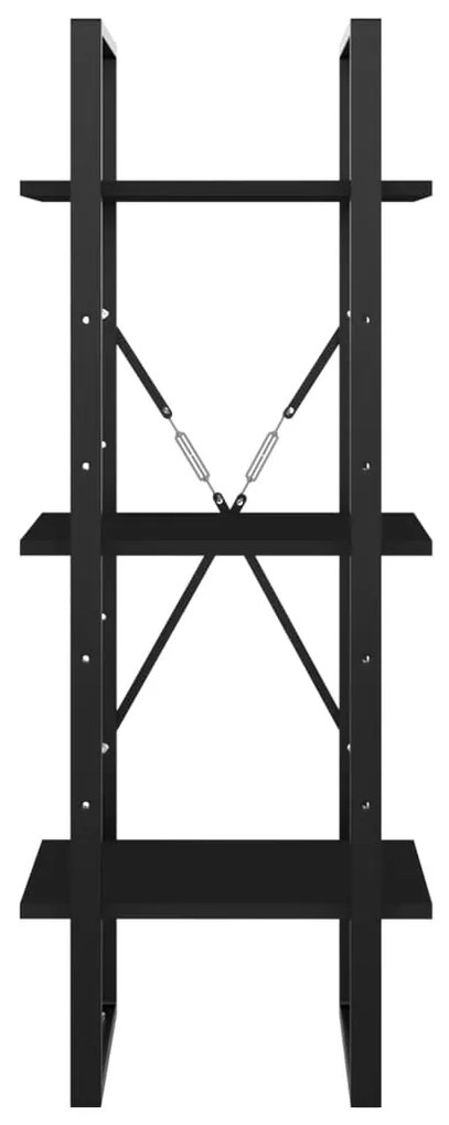 Estante c/ 3 prateleiras derivados de madeira preto