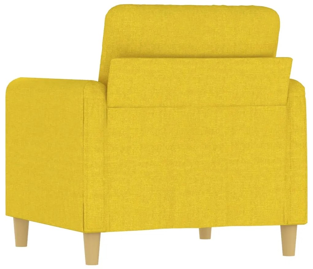 Poltrona 60 cm tecido amarelo-claro