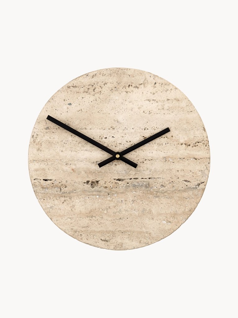 Handmade travertine clock Loko