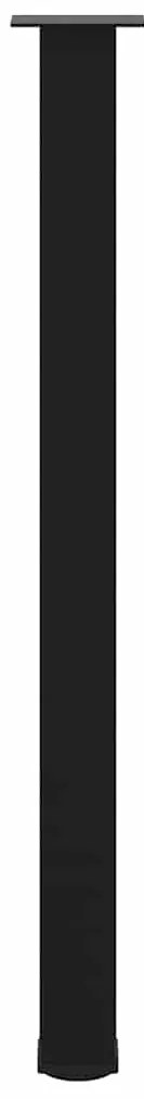 Pés para mesa de bar 4 peças, preto, 110-112 cm, aço