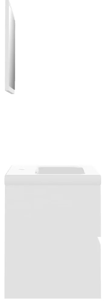 Conjunto de móveis de casa de banho contraplacado branco