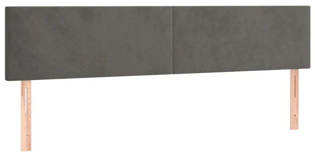 Cama boxspring com colchão 120x190 cm veludo cinzento-escuro