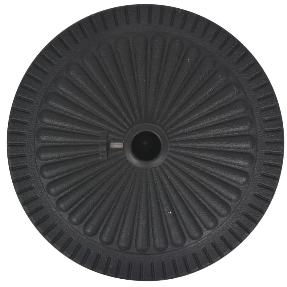 Base para guarda-sol em resina redondo preto 14 kg