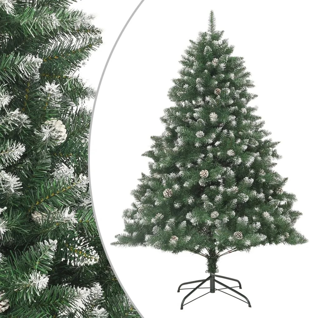 Árvore de Natal artificial com suporte PVC 180 cm