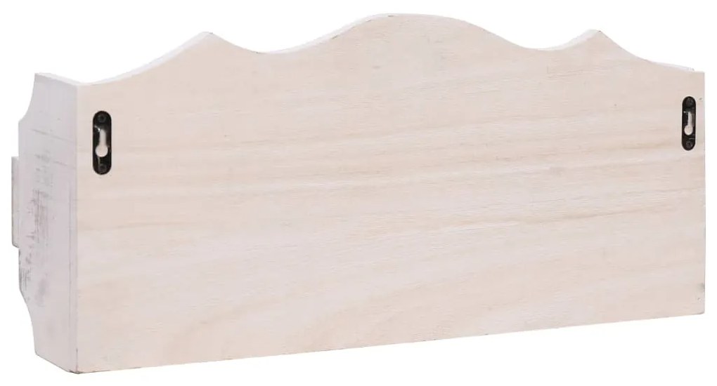 Cabide de parede 50x10x23 cm madeira branco