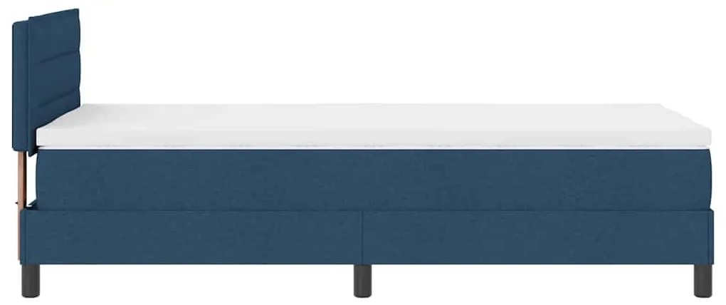 Cama Box Spring com Colchão Azul 90x200 cm Tecido