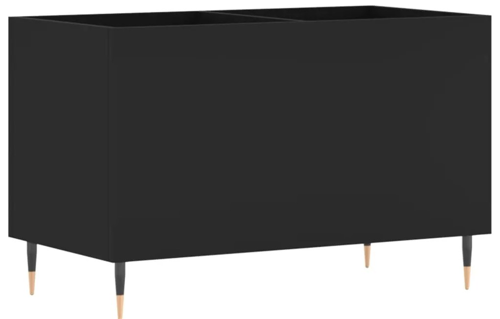 Armário para discos 74,5x38x48 cm derivados de madeira preto