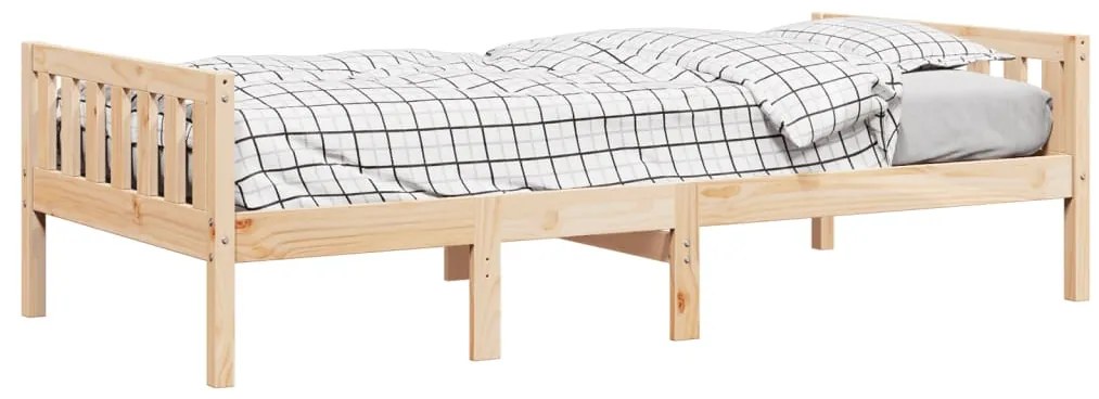 Cama de criança sem colchão 80x200 cm madeira de pinho maciça