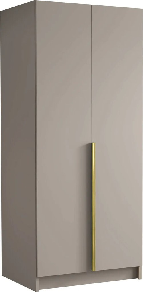 Roupeiro Closico Staton I, Dourado, Caxemira, 215x100x58cm, 101.6 kg, Portas para roupeiro: Com dobradiças