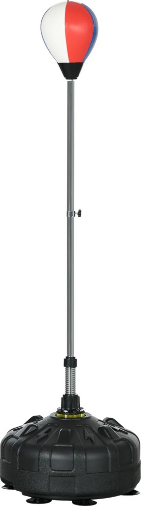 SPORTNOW Saco de Pancada de Pé com Base Pesada e 12 Ventosas 48x48x147-165 cm Preto | Aosom Portugal