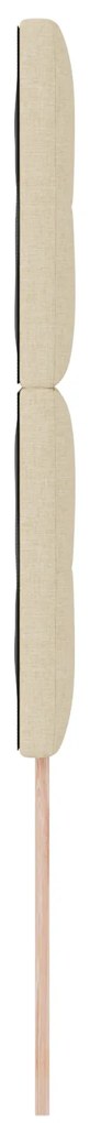 Cabeceira vidaXL Botão Estofada Creme 80 cm Tecido