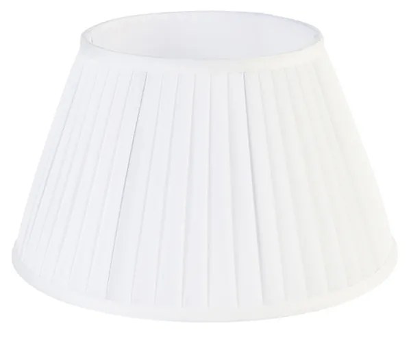 Abajur Plissado Branco 35/20 cm Retro