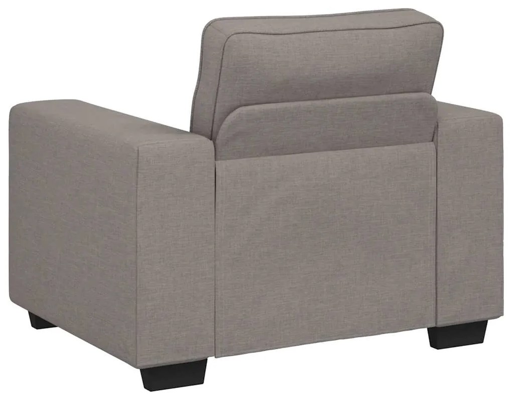 Poltrona tecido 60 cm cinzento-acastanhado