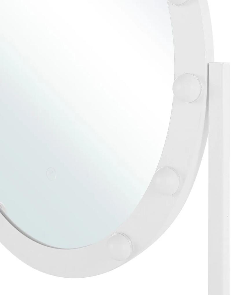 Espelho de pé com iluminação LED branco 50 x 60 cm ROSTRENEN Beliani