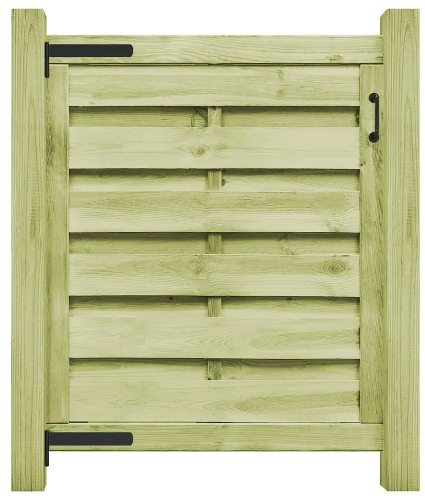 45309 vidaXL Portão de jardim 100x100 cm pinho impregnado verde