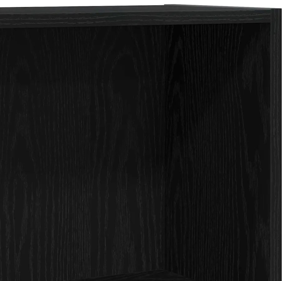Estante de livros vidaXL Preta 60x24x76 cm em Madeira Engenharia