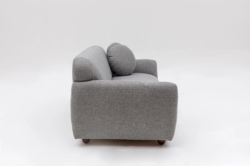 Sofá de 3 Lugares Eddy – Cinzento Claro – 223x83x86 cm